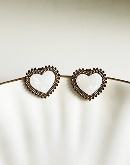 Heart Stainless Steel Anti-Tarnish Stud Earrings