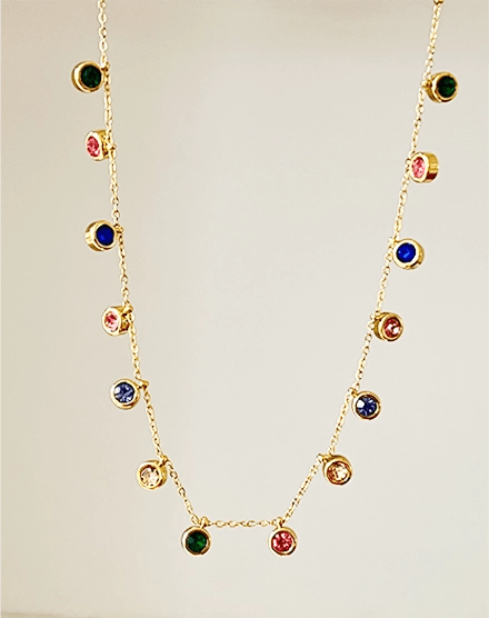 Multi Charm Ball Stainless Steel Waterproof Necklace - Silks & Jewels