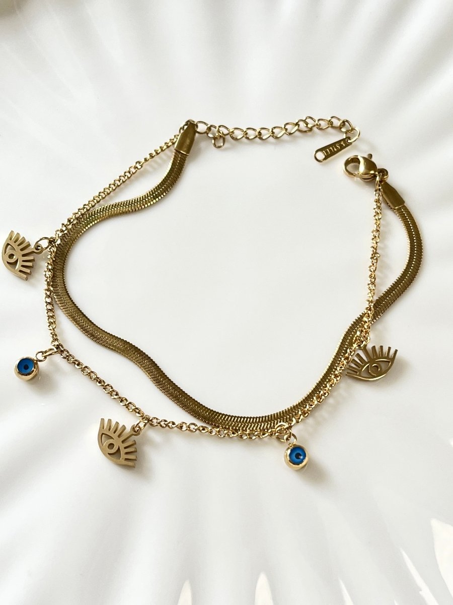 Nazar Charm Bracelet - Silks & Jewels