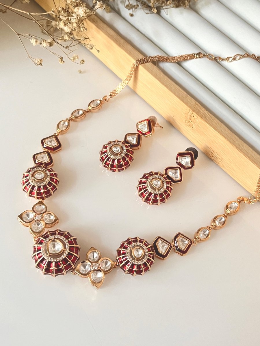 Shahi Meena Necklace - Silks & Jewels