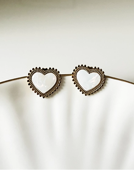 Heart Stainless Steel Anti-Tarnish Stud Earrings