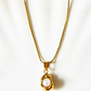 Golden Pearl Elegance Single Pearl Necklace
