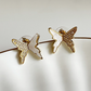 Butterfly Enamel Crystal Gold Plated Stud Earrings
