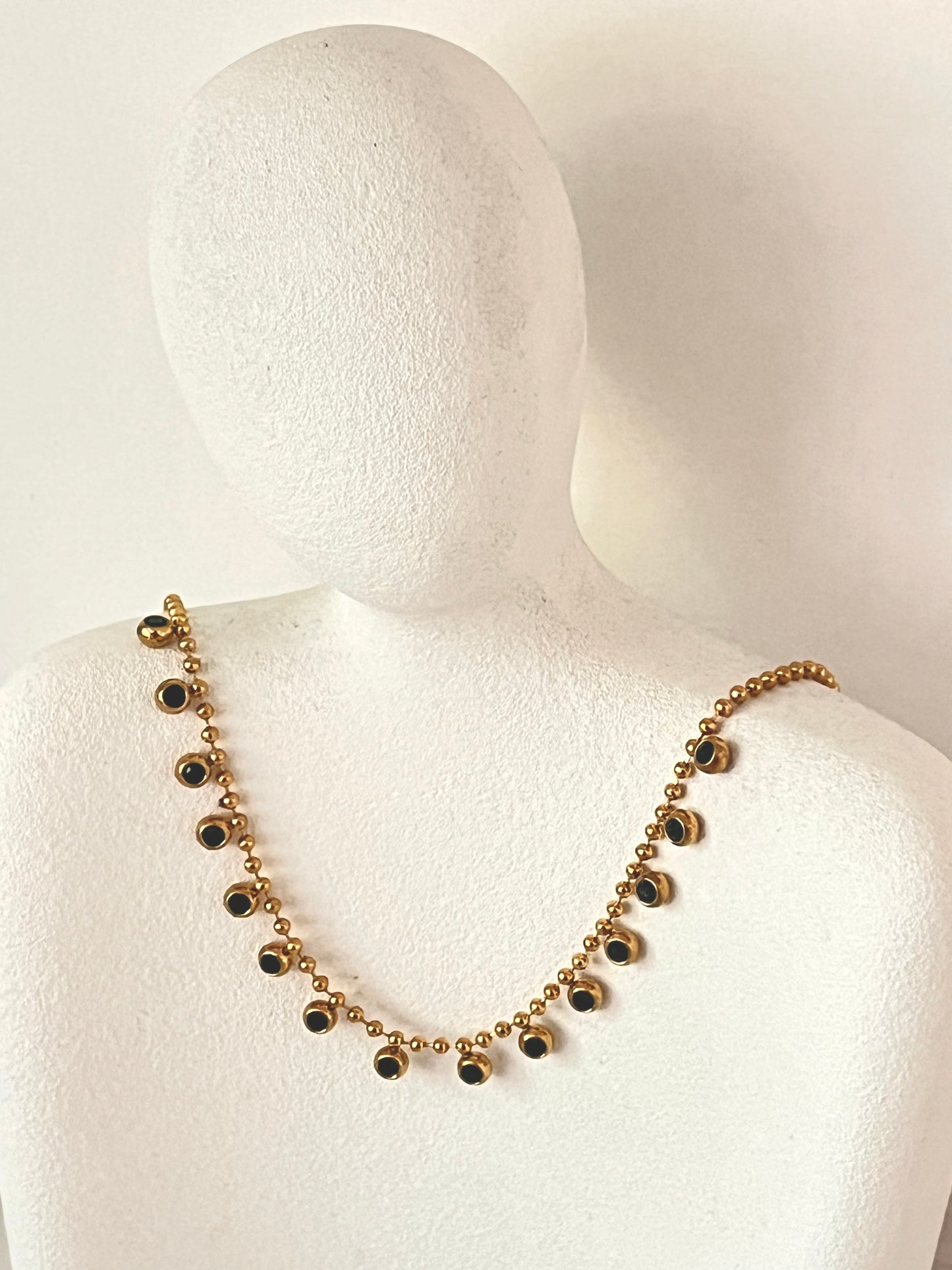 Green Diamonds Drop Necklace