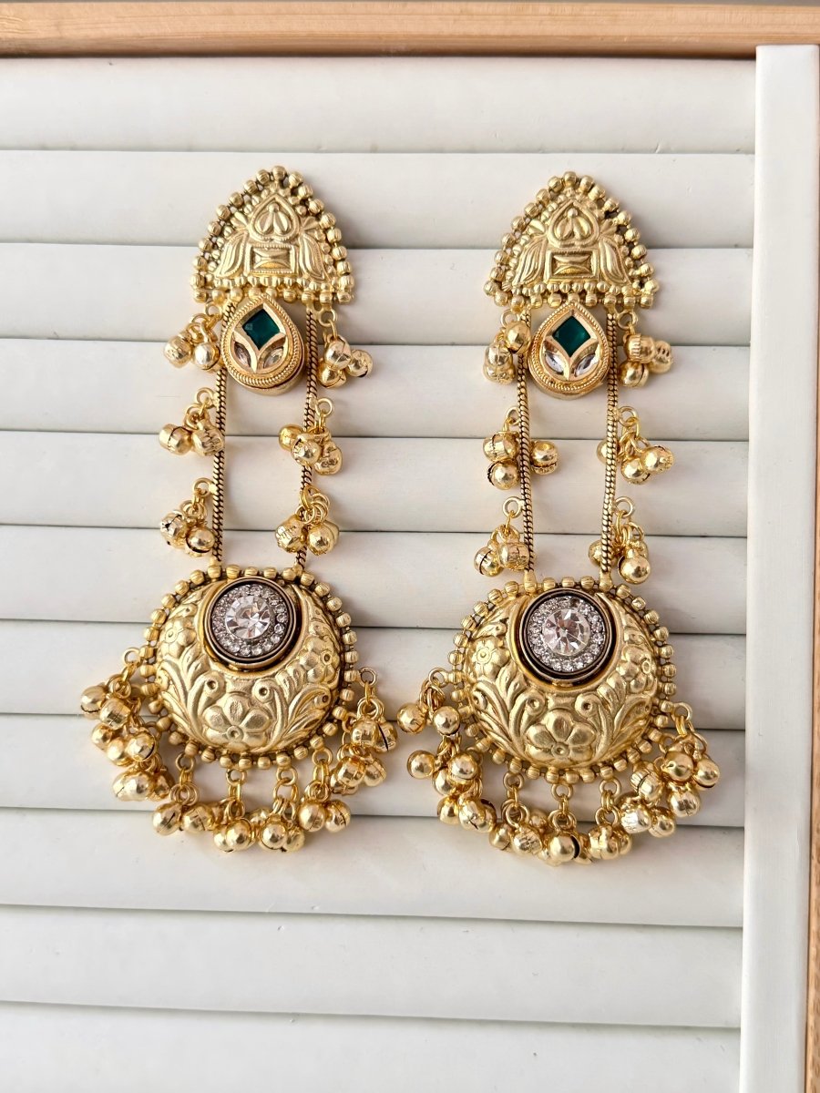 Bavari Chandbali Kashmiri Earring - Silks & Jewels