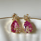 Blush Bloom Pink Teardrop Crystal Drop Earrings - Silks & Jewels
