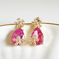 Blush Bloom Pink Teardrop Crystal Drop Earrings - Silks & Jewels