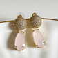 Blush Radiance Pink Teardrop Crystal Dome Earrings - Silks & Jewels