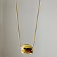 Bold Dome Minimalist Snake Chain Gold Plated Pendant Necklace - Silks & Jewels