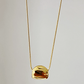 Bold Dome Minimalist Snake Chain Gold Plated Pendant Necklace - Silks & Jewels