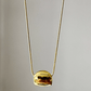 Bold Dome Minimalist Snake Chain Gold Plated Pendant Necklace - Silks & Jewels