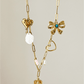 Celestial Medallion Moon and Star Gold Chain Necklace - Silks & Jewels