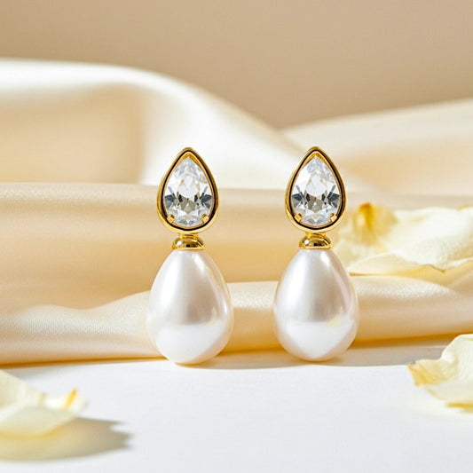 Crystal Muse Pearl Drops - Silks & Jewels