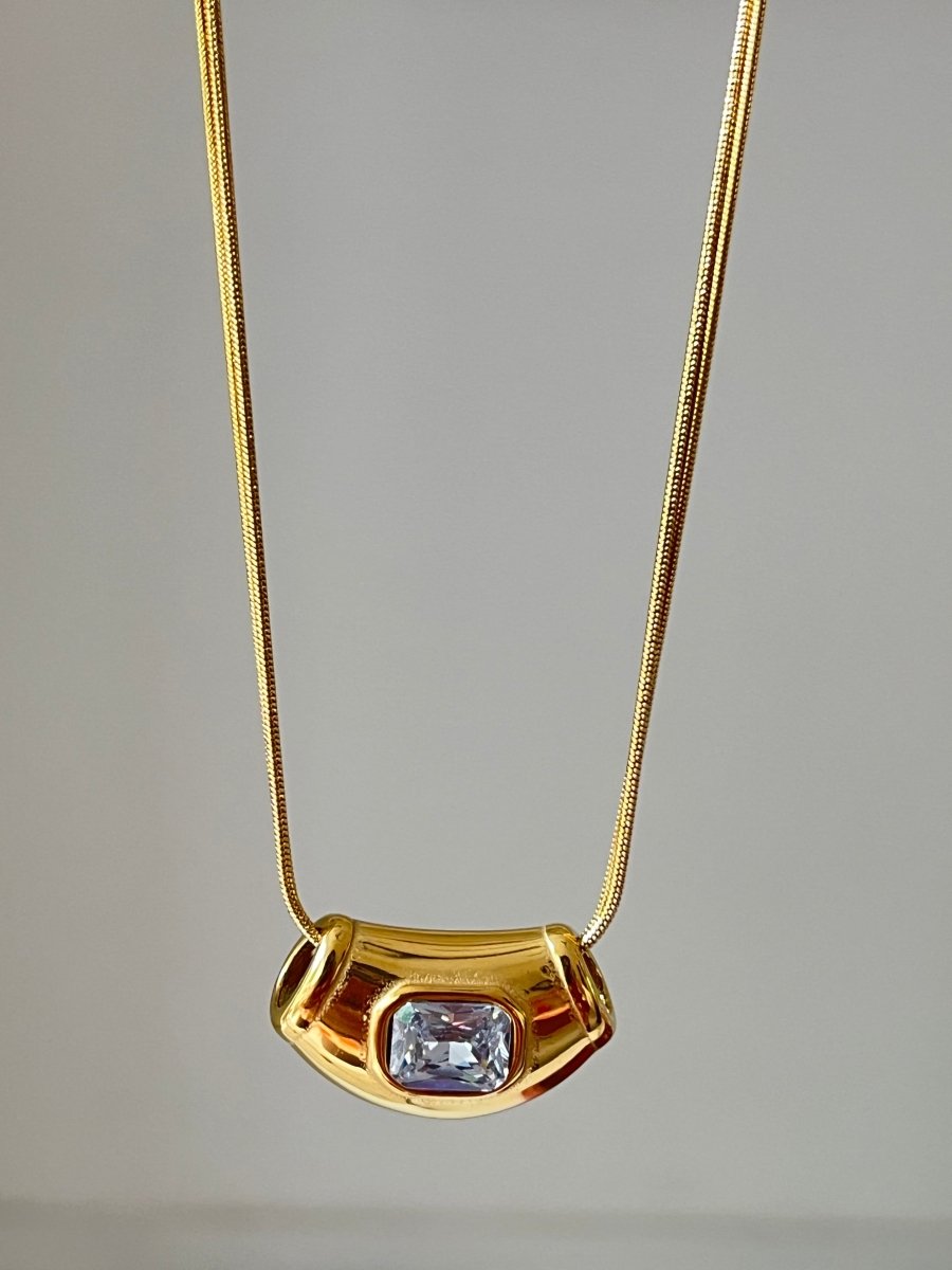 Double Chain Stainless Steel Anti - Tarnish Necklace - Silks & Jewels