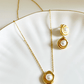 Elegant Pearl Harmony Gold Plated Necklace and Stud Set - Silks & Jewels