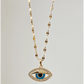Evil Eye Pendant Stainless Steel Anti - Tarnish Chain Necklace - Silks & Jewels