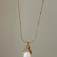Glossy Pearl 18K Gold Foil Waterproof Necklace - Silks & Jewels