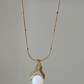Glossy Pearl 18K Gold Foil Waterproof Necklace - Silks & Jewels