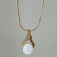 Glossy Pearl 18K Gold Foil Waterproof Necklace - Silks & Jewels