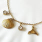 Golden Ocean Seashell and Mermaid Gold Plated Bracelet - Silks & Jewels
