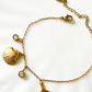 Golden Ocean Seashell and Mermaid Gold Plated Bracelet - Silks & Jewels
