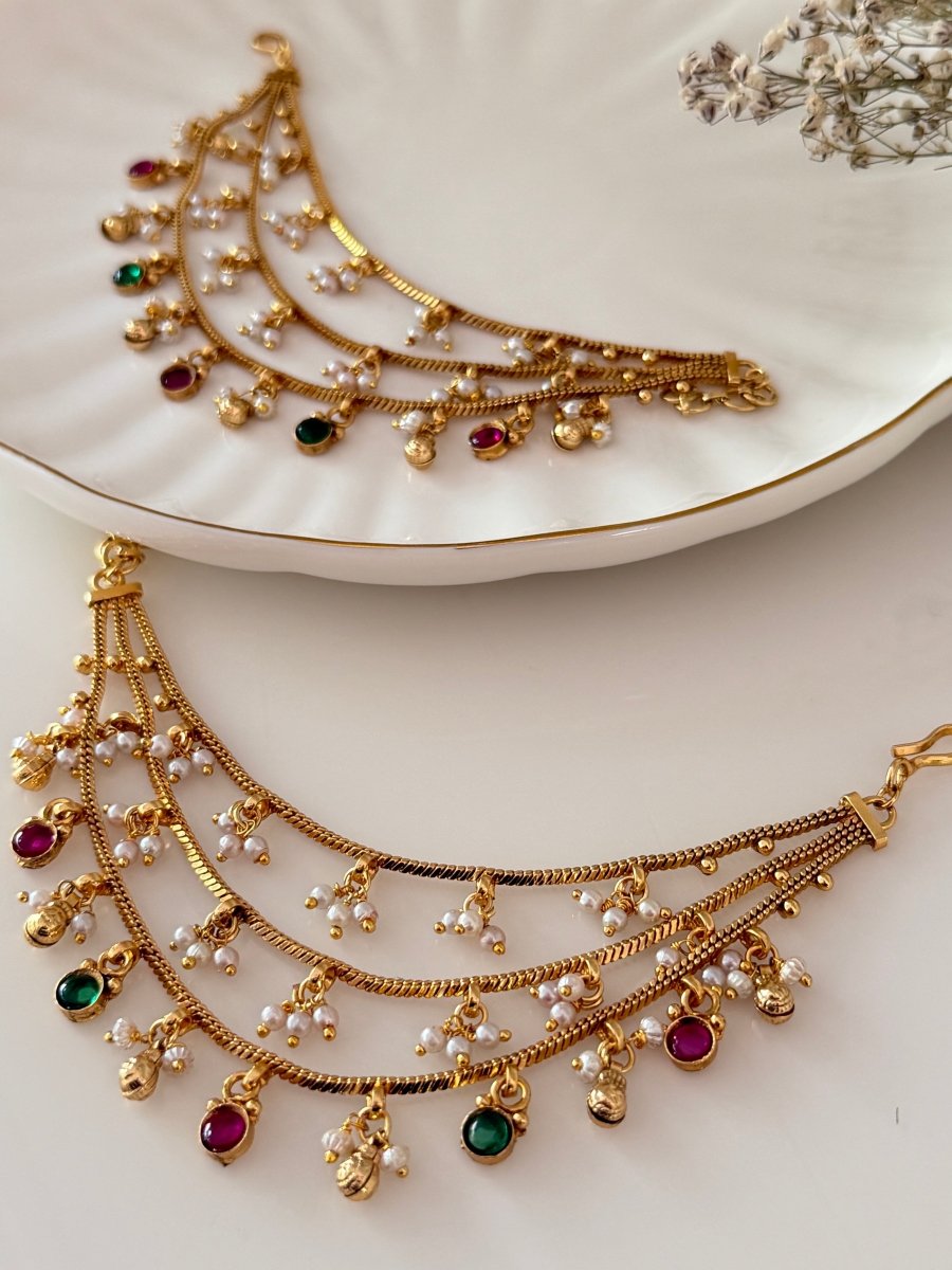 Kanak - Chhaya (Ruby - Green) - Silks & Jewels