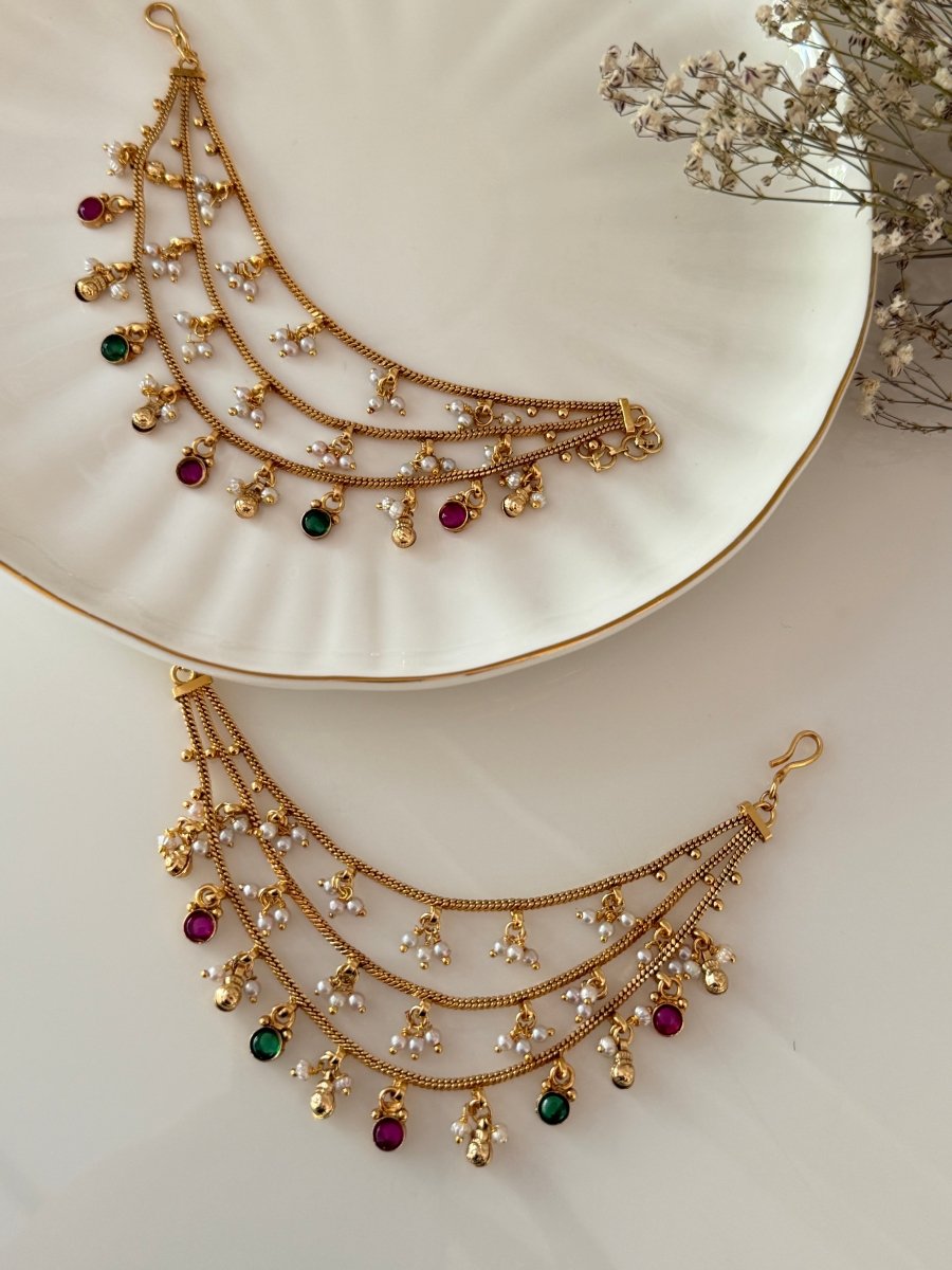Kanak - Chhaya (Ruby - Green) - Silks & Jewels