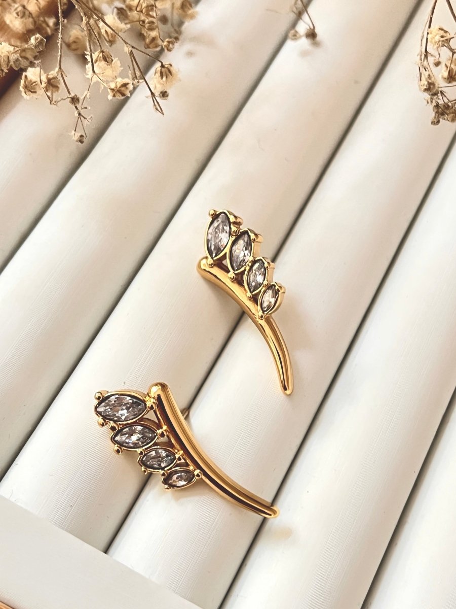Leaf whisper Earrings - Silks & Jewels