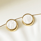 Mother of Pearl Stainless Steel Waterproof Stud Earrings - Silks & Jewels