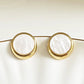 Mother of Pearl Stainless Steel Waterproof Stud Earrings - Silks & Jewels