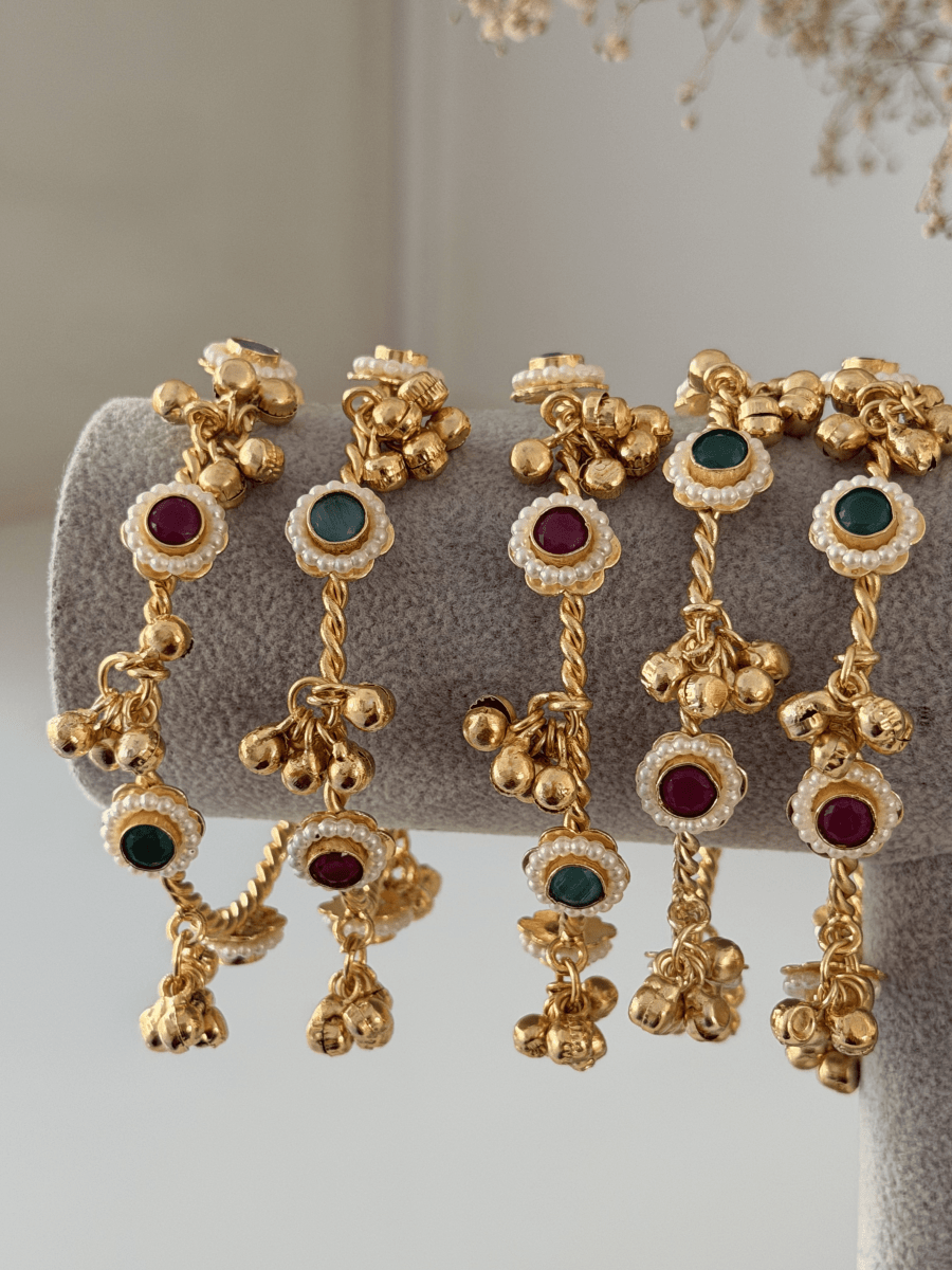 Multicoloured Ghungroo Bangle - Silks & Jewels