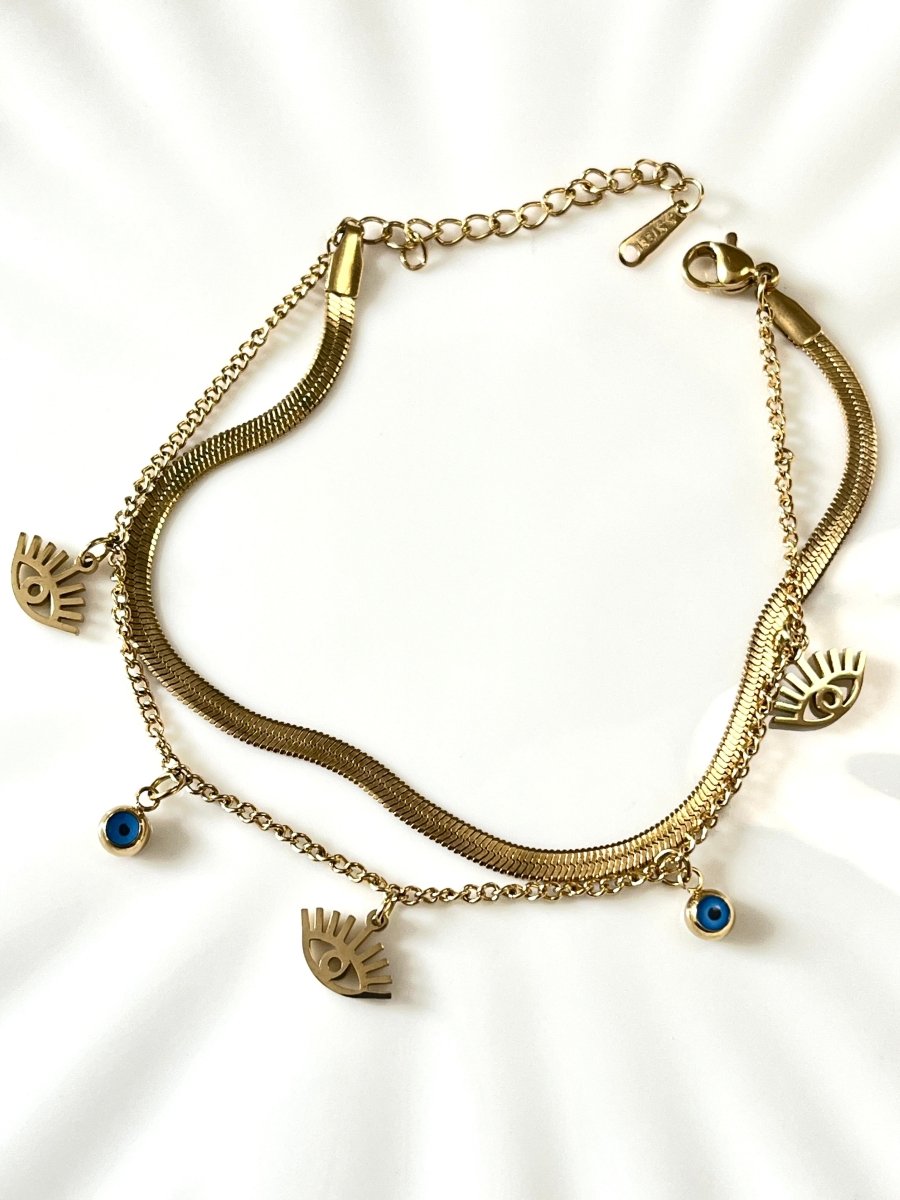 Nazar Charm Bracelet - Silks & Jewels