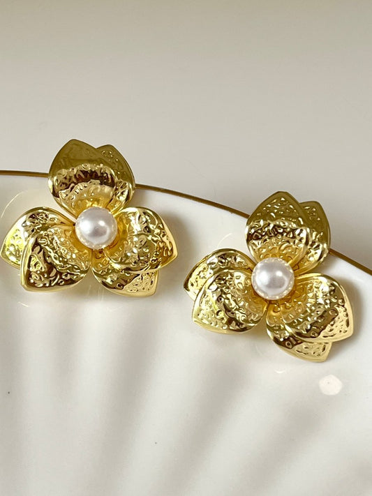 Petal Glow Studs - Silks & Jewels