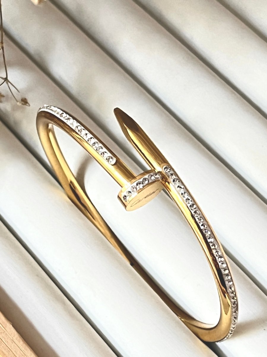 Shimmery Nail Bracelet - Silks & Jewels