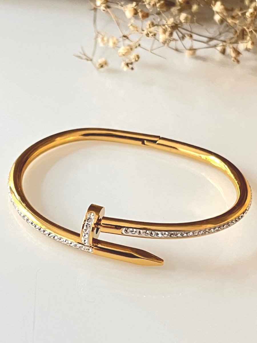 Shimmery Nail Bracelet - Silks & Jewels