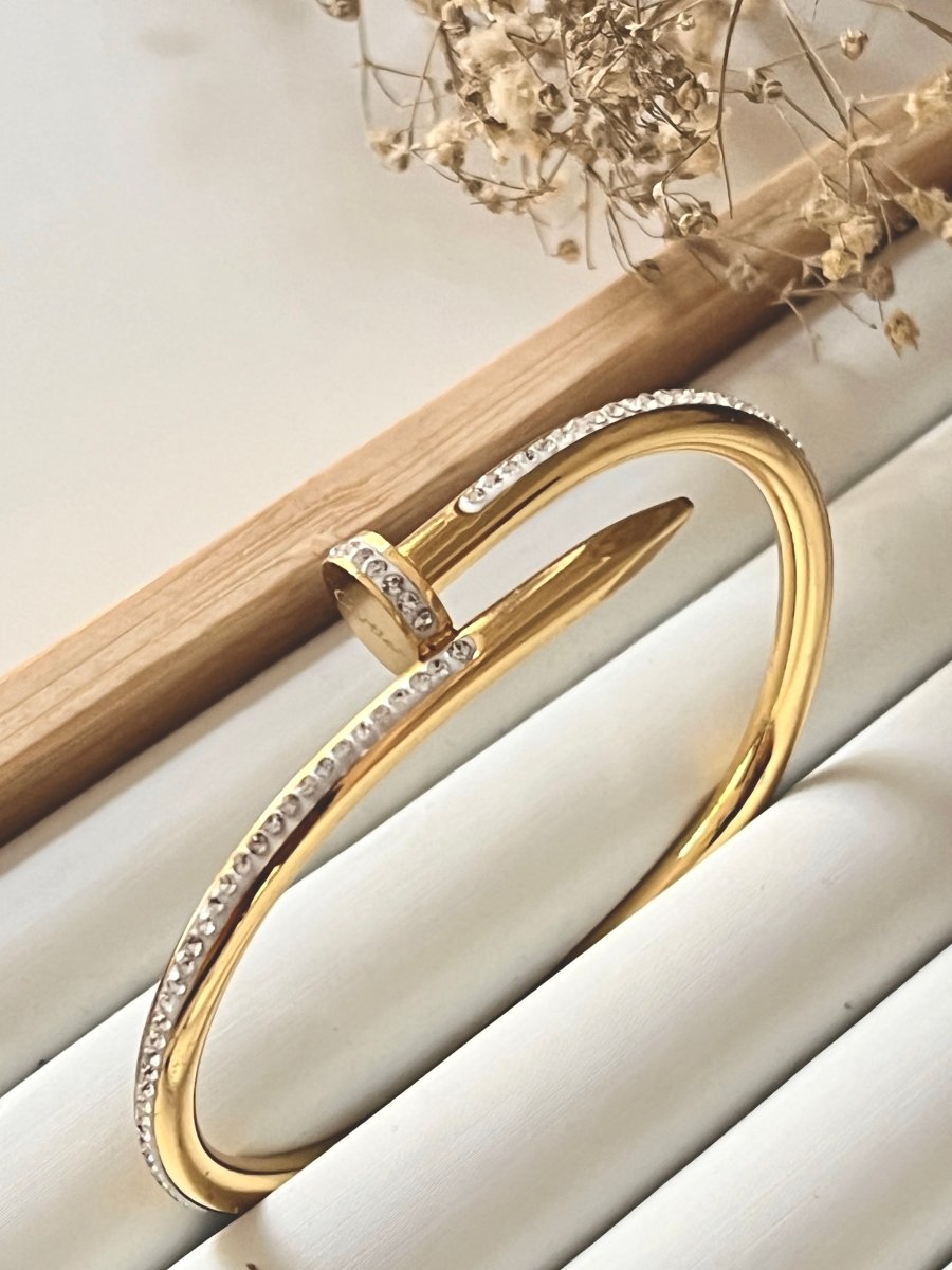 Shimmery Nail Bracelet - Silks & Jewels