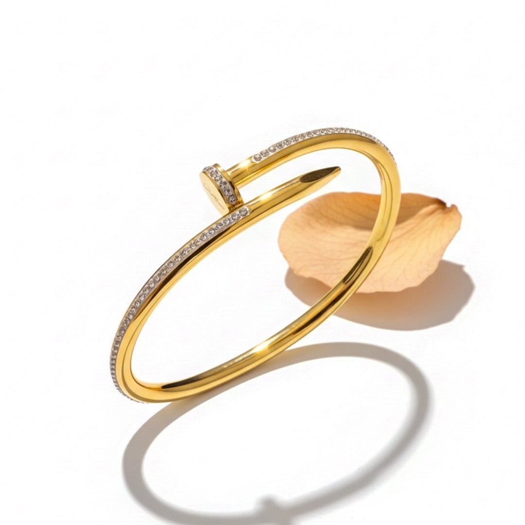 Shimmery Nail Bracelet - Silks & Jewels