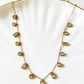 Sparkle Drop Gold Plated Crystal Charm Necklace - Silks & Jewels