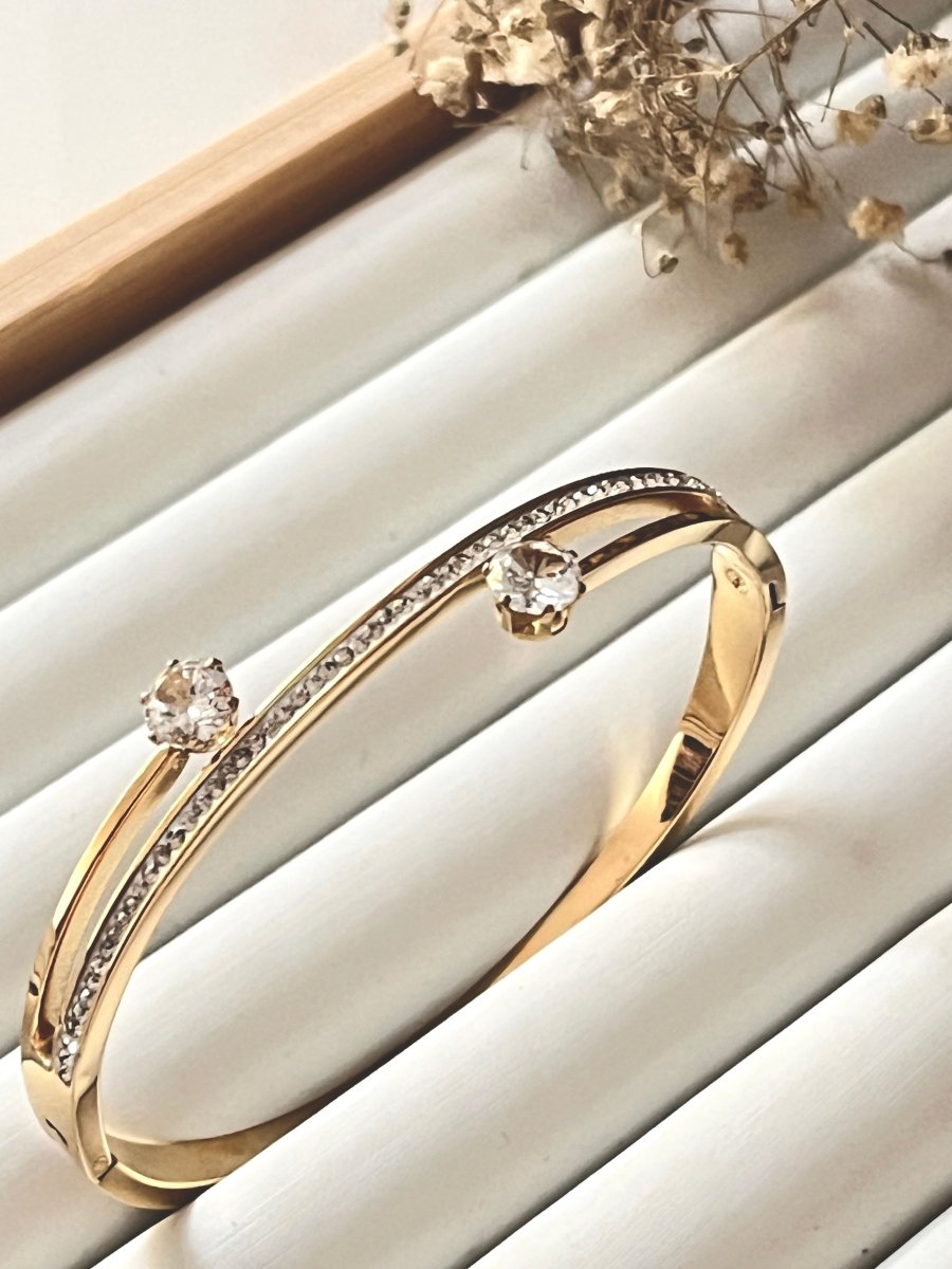 Twin Solitaire Bracelet - Silks & Jewels