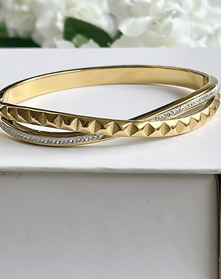 Twisted Stainless Steel Tarnish Free Everyday Bracelet - Silks & Jewels