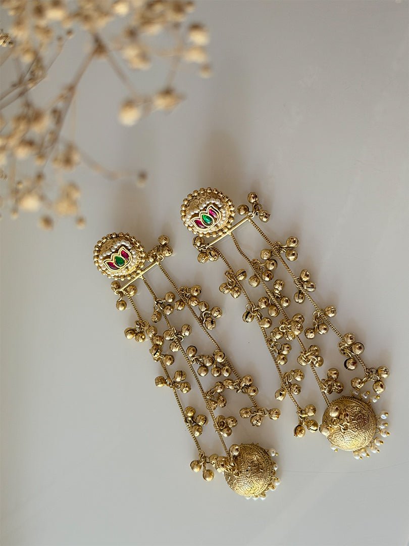 Zarinaar Jhumki - Silks & Jewels